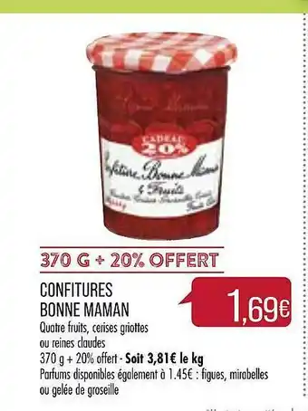 Match Confitures Bonne Maman offre