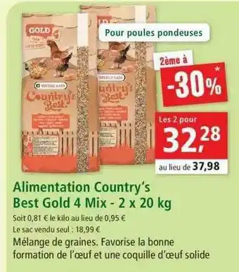 Maxi Zoo Alimentation Country's Best Gold 4 Mix offre