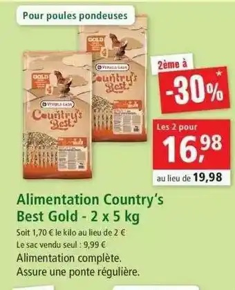 Maxi Zoo Alimentatin Country's Best Gold offre