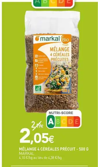naturéO Mélange 4 Céréales Précuit Markal offre