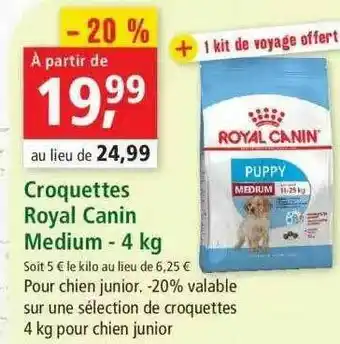 Maxi Zoo Croquettes Royal Canin Medium offre