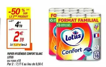 Netto Papier Hygiénique Confort Blanc Lotus offre