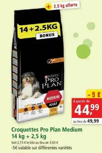Maxi Zoo Croquettes Pro Plan Medium offre