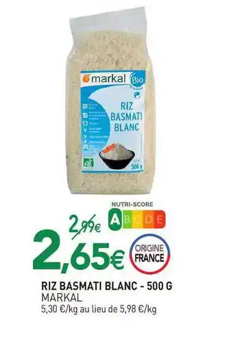 naturéO Riz Basmati Blanc Markal offre