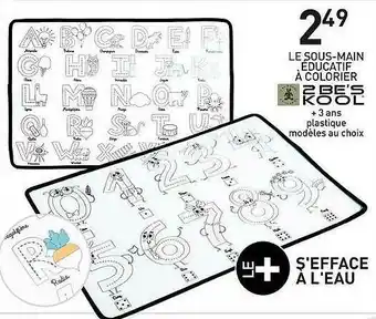 Le Sous-main éducatif à Colorier 2 Be's Kool