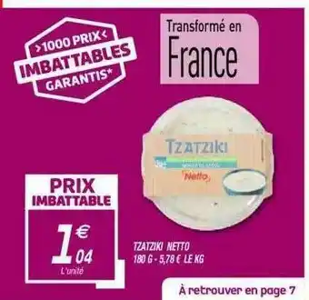 Netto Tzatziki Netto offre