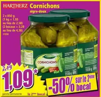 Norma Hartherz Cornichons Aigre-doux offre