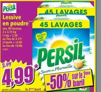 Norma Persil Lessive En Poudre -50% Sur Le 2ème Baril offre