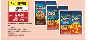 Migros Granola Extra Cookies Daim Lu offre