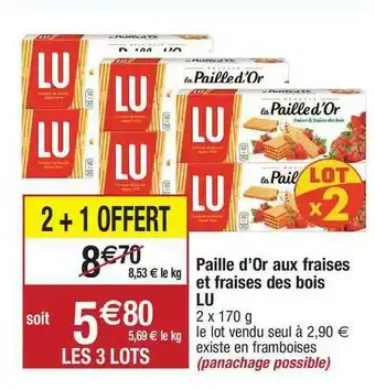 Migros Paille D'or Aux Fraises Et Fraises Des Bois Lu offre