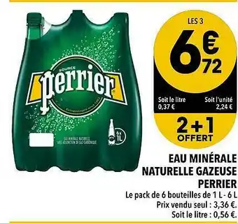 Supeco Eau Minérale Naturelle Gazeuse Perrier offre