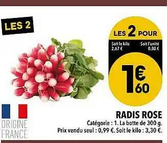 Supeco Radis Rose offre