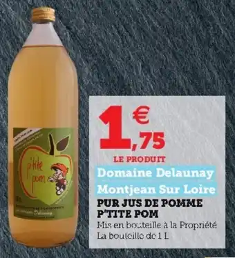 Hyper U Pur jus de pomme p'tite pom offre