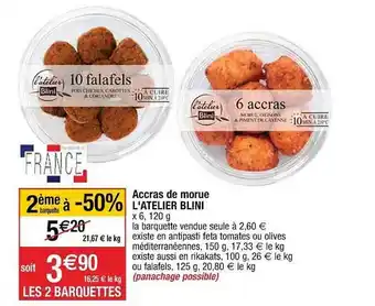 Cora x Carrefour Accras De Morue L'atelier Blini offre