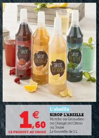 Hyper U Sirop l'abeille offre