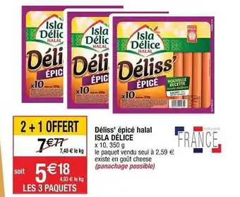 Cora x Carrefour Déliss' épicé Halal Isla Délice offre