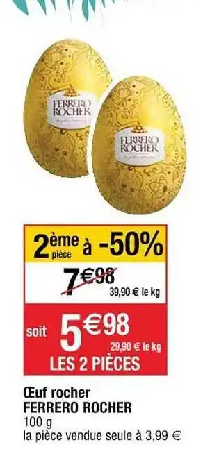 œuf Rocher Ferrero Rocher