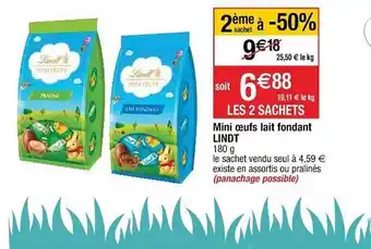 Cora x Carrefour Mini Oeufs Lait Fondant Lindt offre