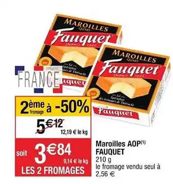 Cora x Carrefour Maroilles Aop Fauquet offre
