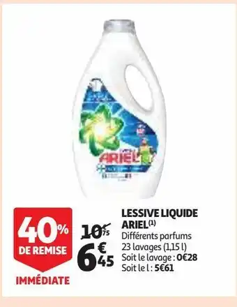 Auchan Supermarché Lessive liquide ariel offre