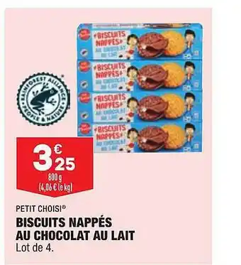 ALDI Biscuits nappés au chocolat au lait petit choisi offre