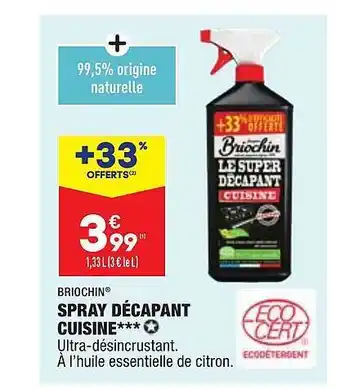 ALDI Spray décapant cuisine briochin offre