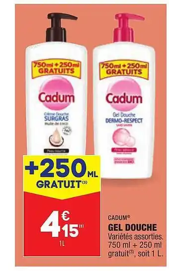 ALDI Gel douche cadum offre