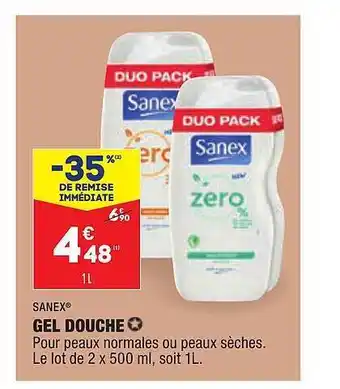 ALDI Gel douche sanex offre