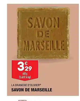 ALDI Savon de marseille la branche d'olivier offre