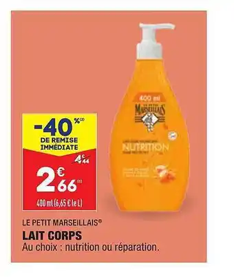 ALDI Lait corps le petit marseillais offre