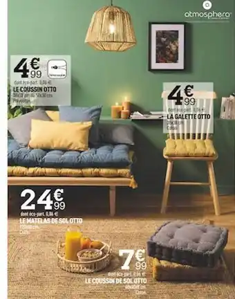 Centrakor Le coussin otto, le matelas de sol otto, le coussin de sol otto, la galette otto offre