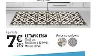 Centrakor Le tapis ergo offre