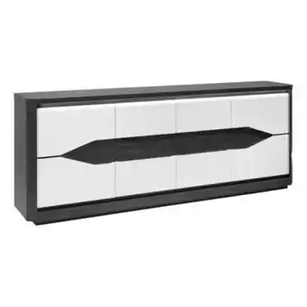 BUT Modern living buffet 4p l.220 matera blanc/imitation chêne gris offre