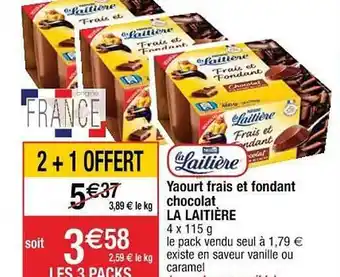 Cora x Carrefour Yaourt Frais Et Fondant Chocolat La Laitière offre