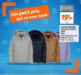 Netto Doudoune rembourrée avec capuche amovible femme eldys offre