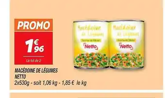 Netto Macédoine de légumes netto offre