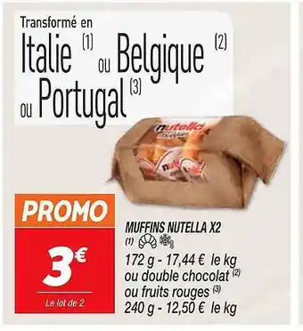 Netto Muffins nutella x2 offre