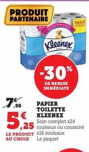 Super U Papier toilette kleenex offre
