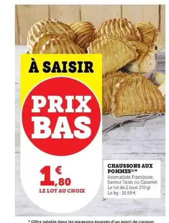Super U Chaussons aux pommes offre