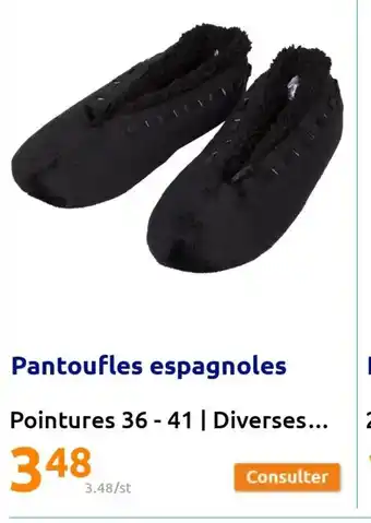 Action Pantoufles Espagnoles offre