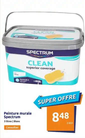 Action Peinture Murale Spectrum 3litres offre
