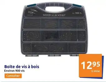 Action Boite de Vis a Bois offre