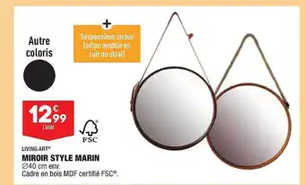 Miroir style marin living art