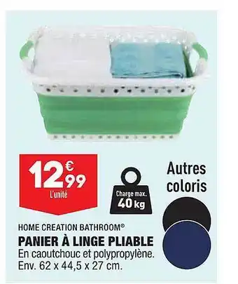ALDI Panier à linge pliable home création bathroom offre