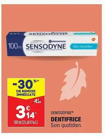 ALDI Dentifrice sensodyne offre