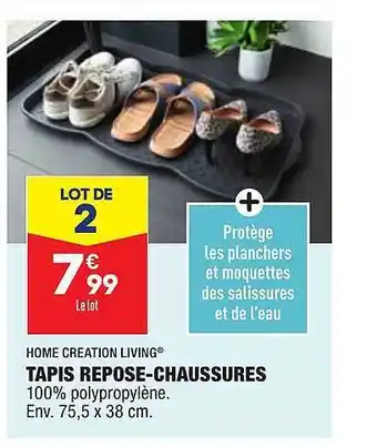ALDI Tapis repose-chaussures home création living offre