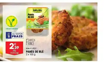 ALDI Panés de blé bon et vég offre