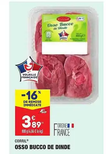 ALDI Osso bucco de dinde corril offre