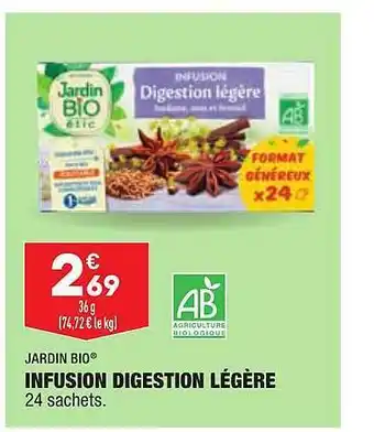 ALDI Infusion digestion légère jardin bio offre