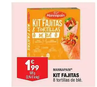 ALDI Kit fajitas mannapain offre